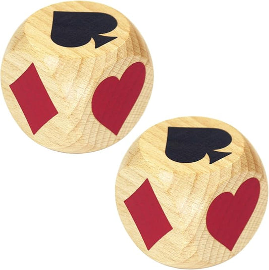 Marker Dice Euchre Pinochle Bridge Playing Cards Poker Whist Cards Markers Dice Euchre Cube Card Deck Marker Game Dice Wooden Indicator for Euchre Pinochle Bridge Enthusiasts (2 in) (2 Pcs)