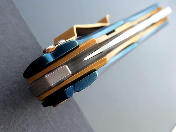 Eafengrow EF204 Folding Pocket Knife,D2 Blade Steel Handle Liner Lock with Clip Outdoor Camping Hiking Tactical EDC Tool (EF204-colorful)