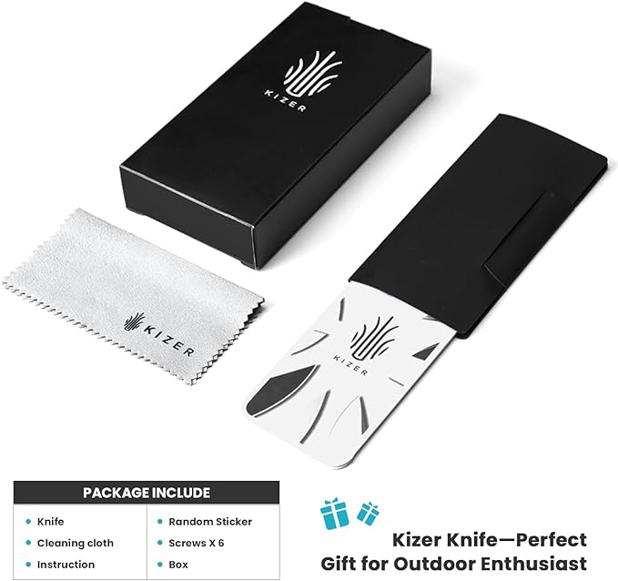 Kizer Banish Pocket Knife, 2.3 In Nitro-V Steel Blade Mini Folding Knife for Men Women G10 & Carbon Fiber Handle Hunting Knife with Pocket Clip Outdoor Indoor Survival EDC Knife, V2676A1