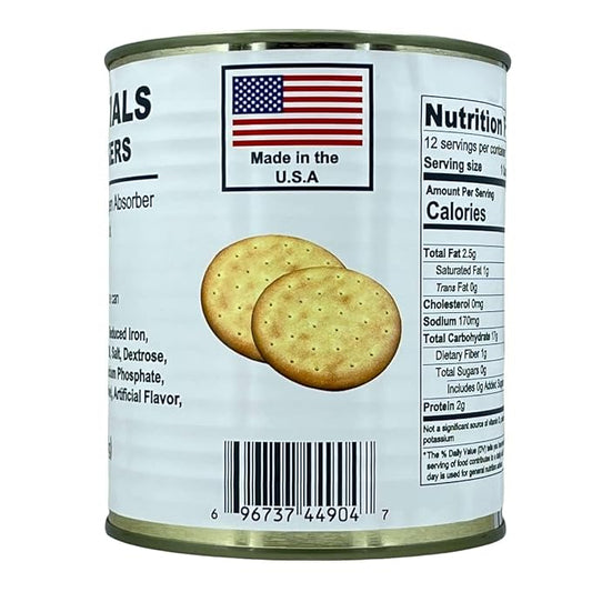 Future Essentials Sailor Pilot Bread Crackers 9.9 Oz per Can Ship’s Biscuit Ready to Eat Survival Food #2.5 Can (12 Servings Each) Pack of 1 Long-Term Emergency Storage Food 30-Year Shelf Life