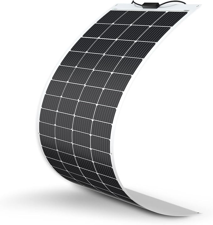 Renogy Flexible Solar Panel 200W, 240° Ultra Flexible 200 Watt Solar Panel 12 Volt for Marine RV Cabin Van Car Uneven Surfaces Off-Grid Essentials