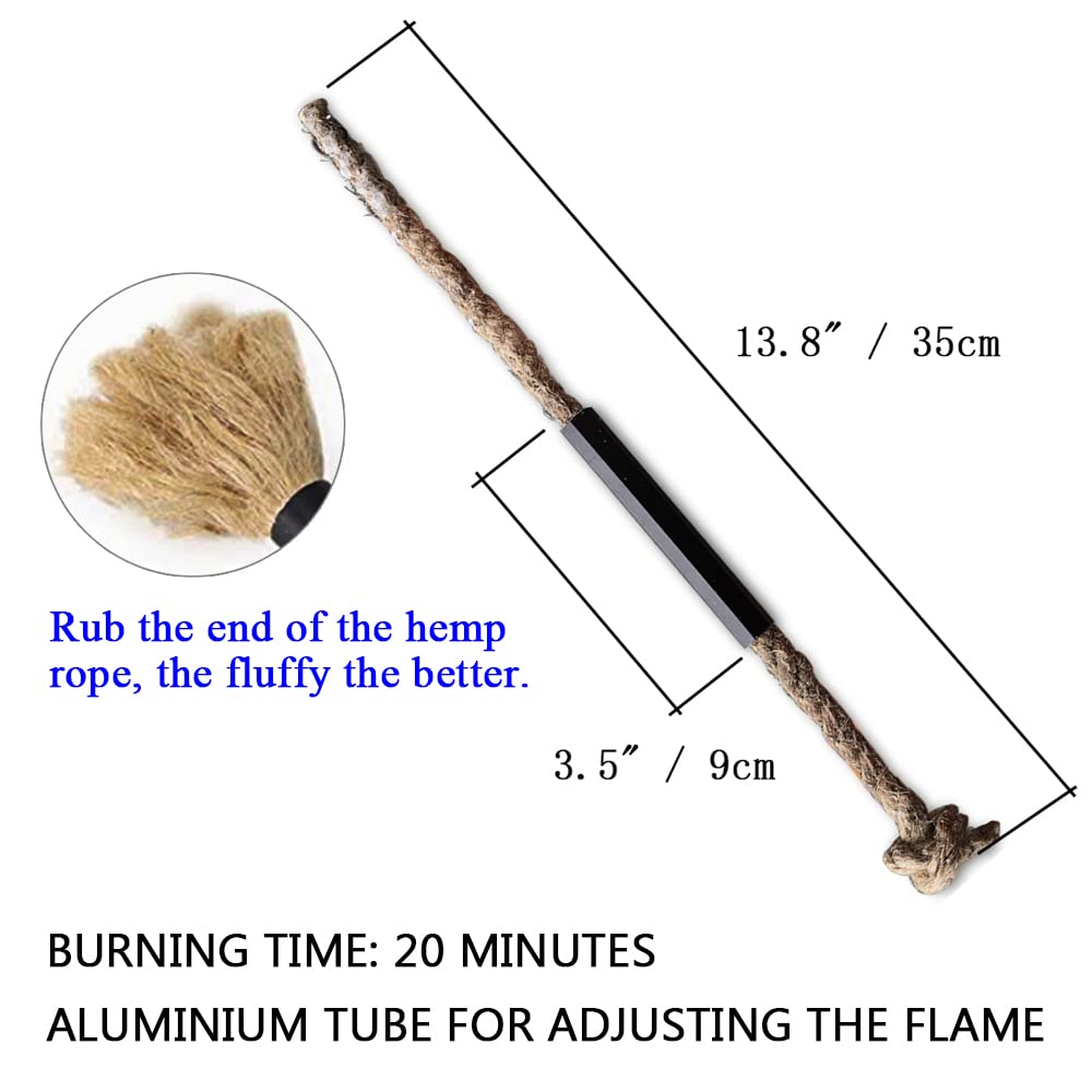 Fire Starter Survival Kit, Larger Ferro Rod with Striker Lanyard 3in Long Flint and Steel, 13.8in
