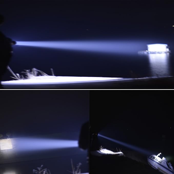 Super Bright Torch Searchlight Handheld Portable LED Spotlight USB Rechargeable Multi-Function Flashlight Outdoor Long Shots Lamp