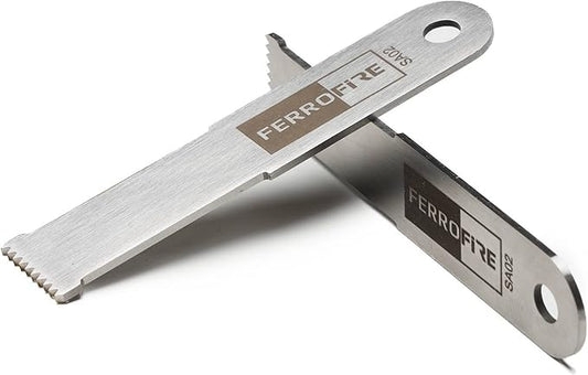 Striker Superb Serrated Large Ferro Rod Striker Scraper Carbon Alloy Steel Striker for Generating Sparks with Ferro Rod (Pack of 2)