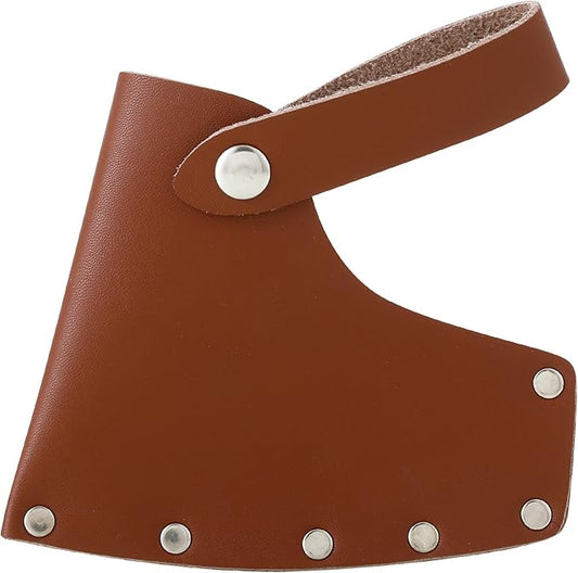 Leather Axe Sheath, Adjustable Hatchet Head Sheath, Durable Hatchet Blade Protector Case Cover Great Camping Accessories for Lumberjack Outdoors Work Essentials, Brown