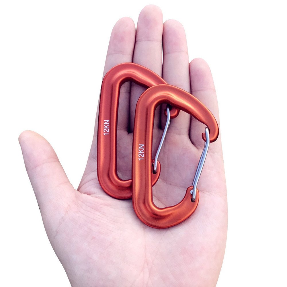 L-Rover Carabiner,12KN Lightweight Heavy Duty Carabiner Clips,Aluminium Wiregate Caribeaners for