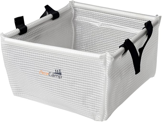 AceCamp Multifunctional Collapsible Water Basin, Folding Tub, Portable Bin, Lightweight Foldable Sink with Handles for Camping, Dish Washing, Laundry, Fishing, Hiking, Outdoors