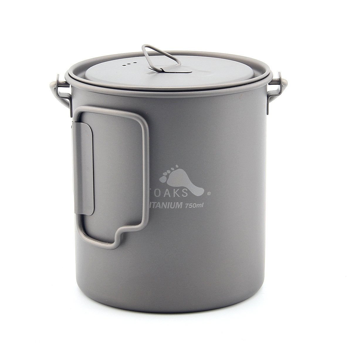 TOAKS Titanium 750ml Pot with Bail Handle for Ultralight Camping, Backpacking Cookware and Mug