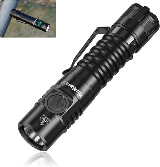 Wurkkos FC11C Led Flashlight Rechargeable 1200 Lumens, 155m Long Beam Distance, IP68 Waterproof Flashlights with Magnetic Base, Small Powerful EDC Flashlight for Camping, Hiking, Emergency(4000K)