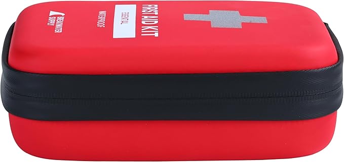 Breakwater Supply™ First Aid Kit for Car, Home, Office, Travel, Dorm, Businesses, 101 Piece HSA FSA Household & AirBNB Essentials Medical Kit & Emergency Supplies with Ice Pack + Waterproof Case Red