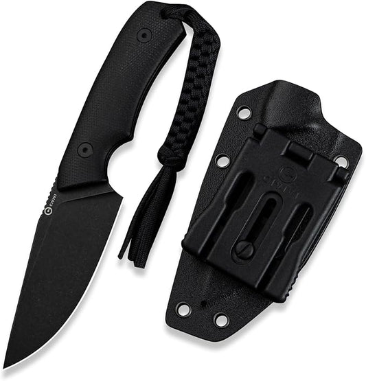 CIVIVI Gander Fixed Blade Knife with Kydex Sheath, 3.63" 14C28N Blade Full Tang Knife Micarta Handle, Designed By Matt Gentry for Hunting Camping EDC C24058B-2 (Black)
