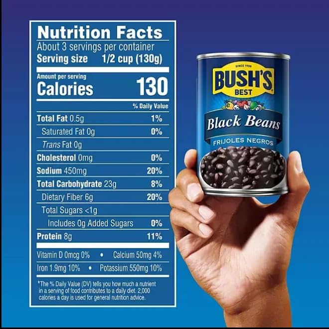 Black Beans, 15 Ounce Can, 6 Pack (15 Ounce 6 Pk (2 Box))