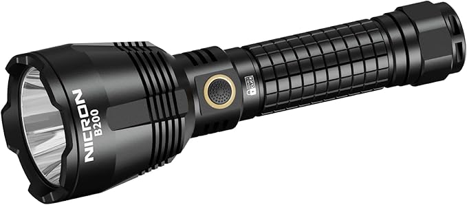 NICRON B200 Rechargeable Flashlights 1600 High Lumens, 3280ft Long Range, Super Bright LED Flashlight Type C Charged, 6 Modes Long Lasting 648 Hours, IPX8 Waterproof for Emergencies, Camping