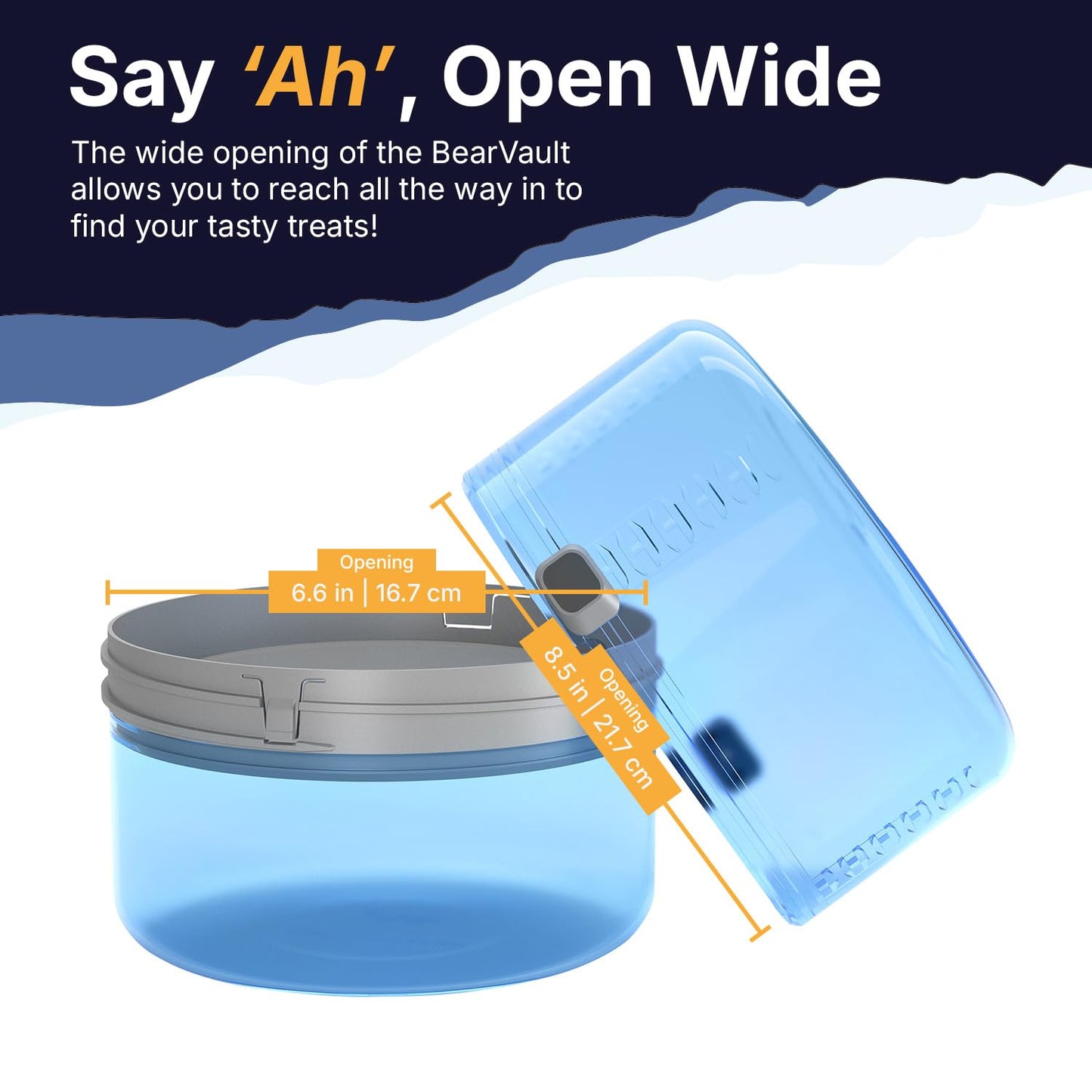 BearVault BV ONE Adjustable Bear Canister for Backpacking and Camping, Expandable & Collapsible