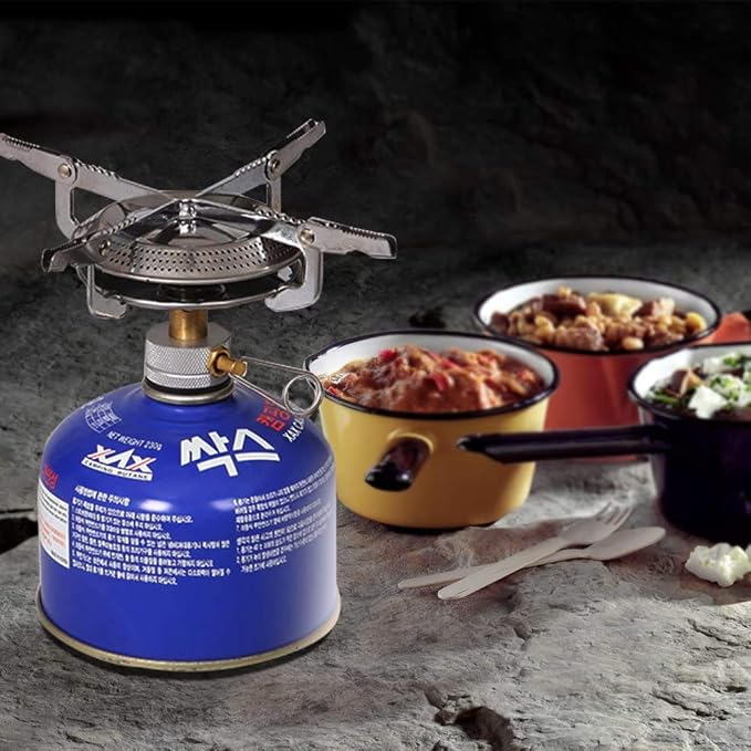 CHENBO Lightweight Outdoor Camping Stove - Foldable Gas Stove for Cookout and Backpacking