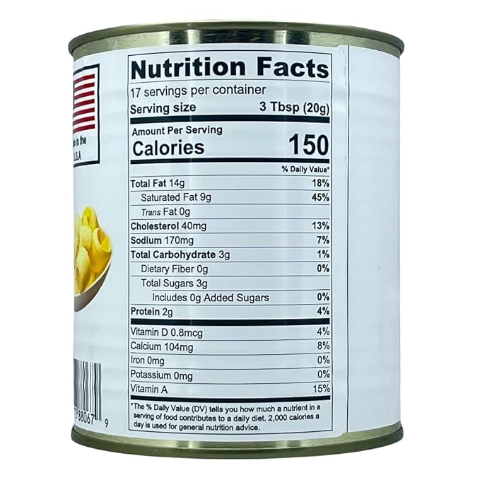 Future Essentials Powdered Butter | 100% Pure Real Canned Butter | Long Term Storage Shelf Stable | Perfect for Emergency Survival, Camping & Backpacking - 6 Cans
