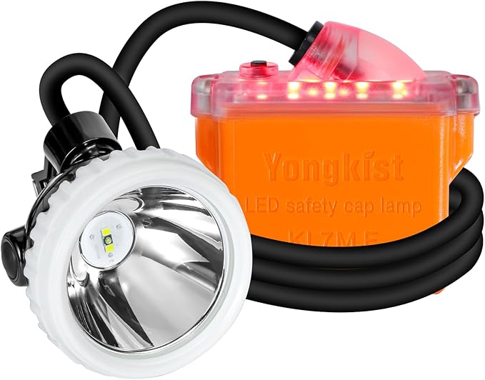 Super Bright Rechargeable Mining Headlamp, 1+2 LED Hard Hat Light, Waterproof & Explosion Proof Miner Lamp, Durable Hunting Headlight for Work, Caving, Camping, Hiking, Fishing, Outdoor Search