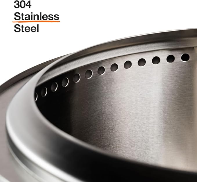 Solo Stove Yukon 2.0 + Stand, 27 Inch Smokeless Fire Pit ??Portable Stainless Steel Outdoor Fireplace - 360° Airflow Technology and Removable Ash Pan ??Ideal for 6 or More People, 43.9lbs, Ash