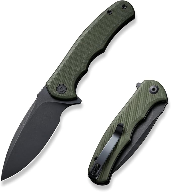 CIVIVI Mini Praxis Folding Pocket Knife, 2.98" D2 Steel Blade G10 Handle Small EDC Knife with Pocket Clip for Men Women, Sharp Camping Survival Hiking Knives C18026C-1