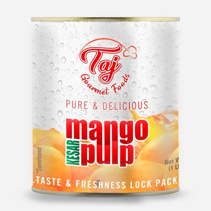 TAJ Kesar Mango Pulp Puree | Great for Lassi Shake | 30-Ounce (850g)