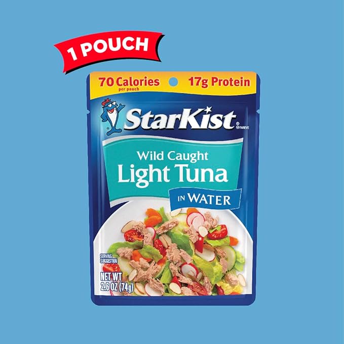 StarKist Chunk Light Tuna in Water - 2.6 oz Pouch (Pack of 6)