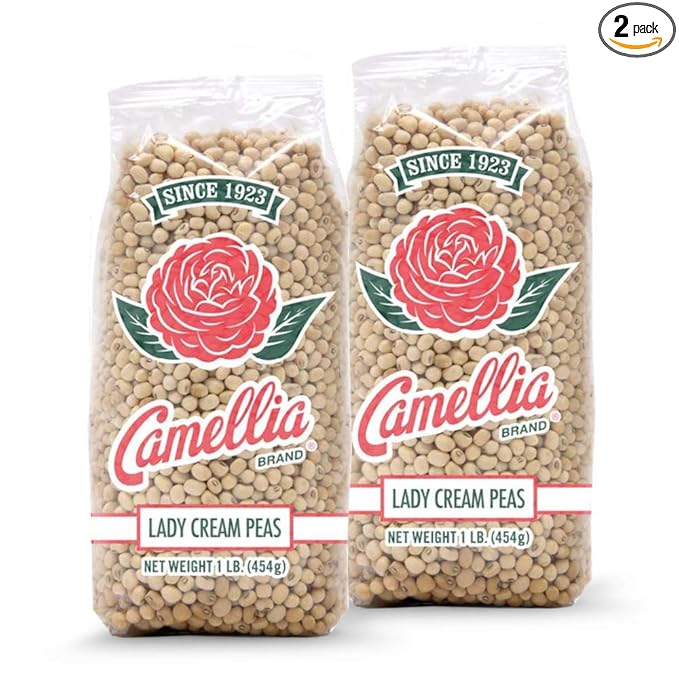 Camellia Brand Dried Lady Cream Peas – Premium Creamy Southern Peas for Traditional Southern Dishes, Succotash, Soups, Stews, Salads, and Vegetarian Meals – Non-GMO, Gluten-Free, High Protein, 1 Pound (Pack of 2)