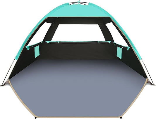 Gorich Beach Tent Sun Shelter for 3/4-5/6-7/8-10 Person with UPF 50ï¼?UV Protection, Lightweight & Easy Setup Beach Shade Canopy, Portable Beach Shade Tent Beach Cabana