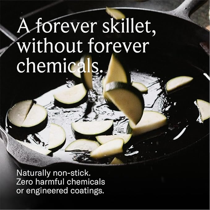 Field Company 11.63 Inch (Large) Cast Iron Skillet – No.10, Perfect for 4-6 Servings, Lightweight & Smooth, Preseasoned with Organic Oil – Made in USA, Vintage Design