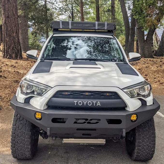 Lensun 80W 12V Hood Flexible Solar Panel for Toyota 4Runner 4th/5th Gen (2003-2024) w/Scoop - Off Grid Solar Power for Offroading/Overlanding/Camping