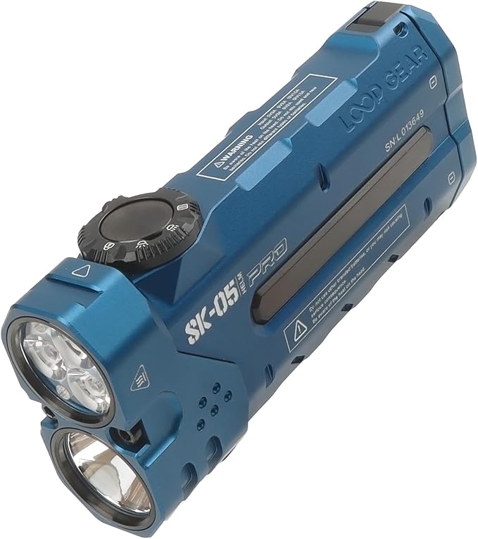SK05PRO 4360 Lumens Flat EDC Flashlight, 8000mAh Rechargable Flash Light Combines Floodlight Spotlight and Sidelight Idea for Emergency Camping - IP68 with Magnetic and Back Clip