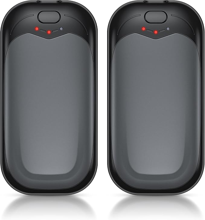 gabless Hand Warmers Rechargeable 2 Pack, Electric Hand Warmer Portable Handwarmers Pocket-Sized Hand Heater with 3 Levels Heat, Fast Heating Pocket Warmer Great Gift for Men & Women, Office, Travel