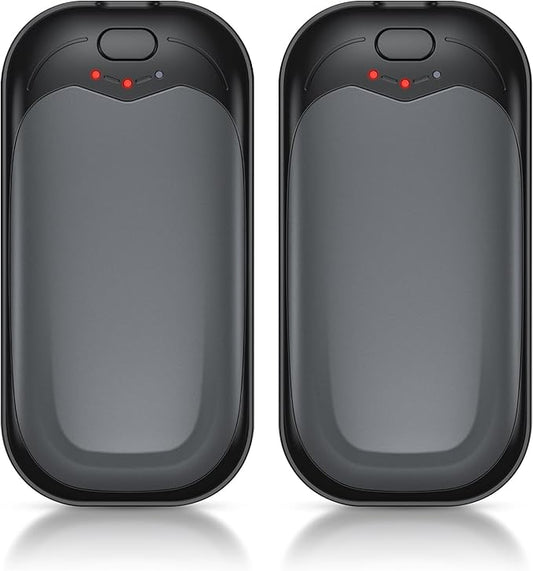 gabless Hand Warmers Rechargeable 2 Pack, Electric Hand Warmer Portable Handwarmers Pocket-Sized Hand Heater with 3 Levels Heat, Fast Heating Pocket Warmer Great Gift for Men & Women, Office, Travel