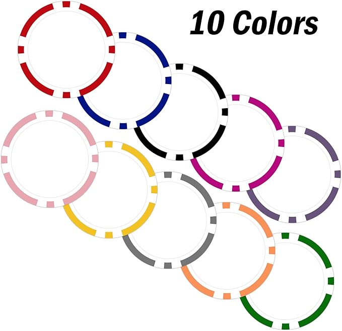 50-500Pcs Custom Clay Poker Chips (40mm, 11.5g), Personalized Poker Set Print with Your Logo and Text, for Bar Drink Tokens, Clubs, Party Games, Business Cards, etc.10 Colors