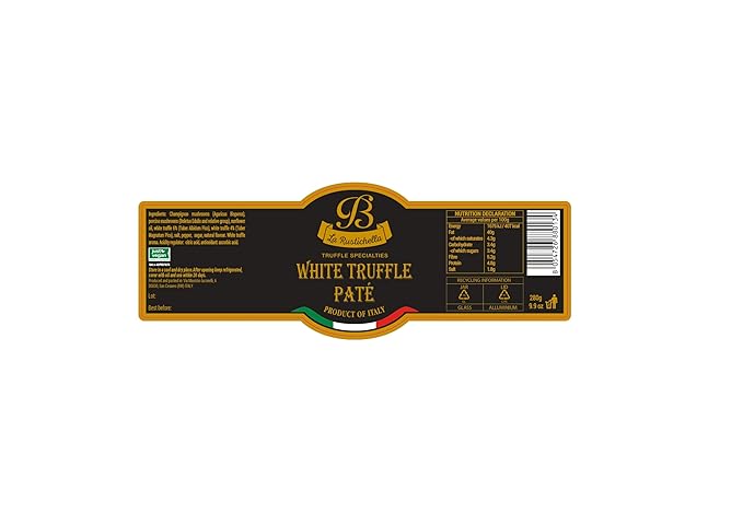La Rustichella - White Truffle Patè 9.88 oz (280 gr) - 100% Made in Italy | Vegan, Gluten-Free, Cholesterol-Free