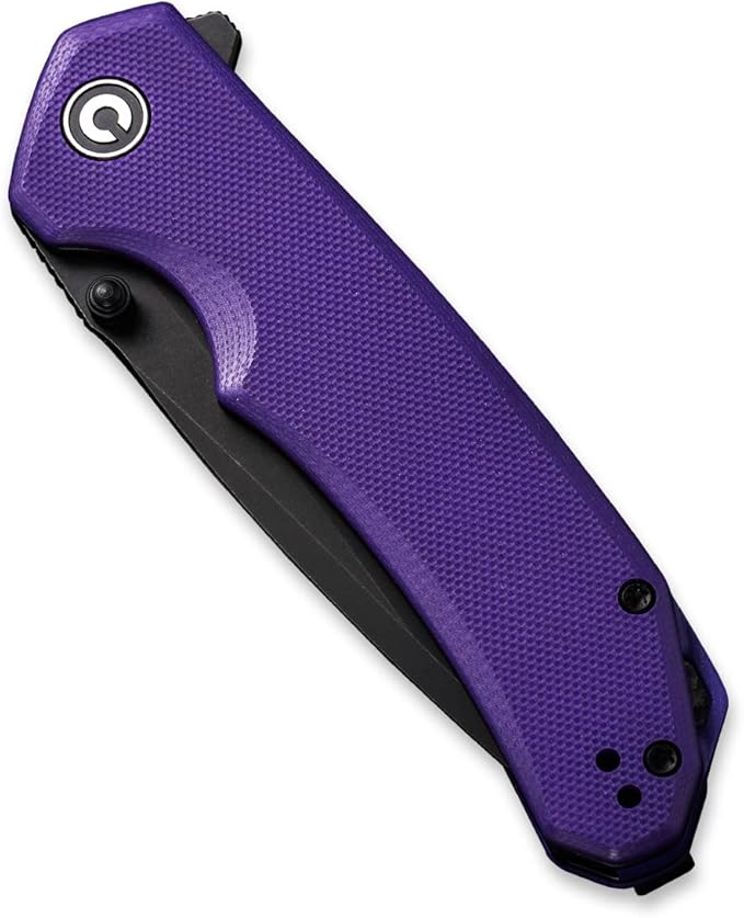 CIVIVI Brazen Folding Pocket Knife,3.5-Inch Tanto D2 Plain Blade,G-10 Outdoor Camping Hiking Knife with Thumb Studs and Flipper Opener,Unique Tool Gift for EDC Men Women C2023D