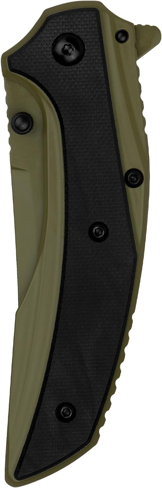 Kershaw Olive Outright Folding Pocket Knife, 3 inch 8Cr13MoV Stainless Steel Blade, Pocketclip