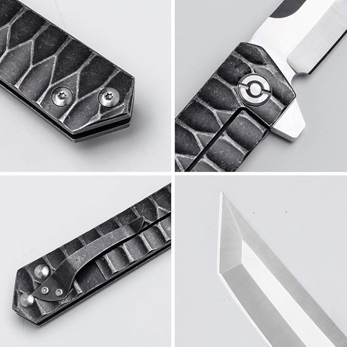 BGT Folding Tactical Knife Pocket Knives Tanto Blade Ball Bearing System EDC Tools For Outdoor Camping Hiking Fishing,Man's Gift
