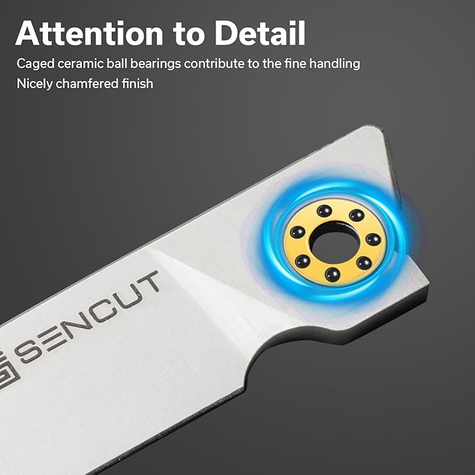 SENCUT Small Pocket Knife for Men, Front Flipper knife for EDC, Jubil Folding Knives with 2.95 inches D2 blade, G10 Handle with Liner Lock, Slim Gentleman?™s knives for Gift (Gray)