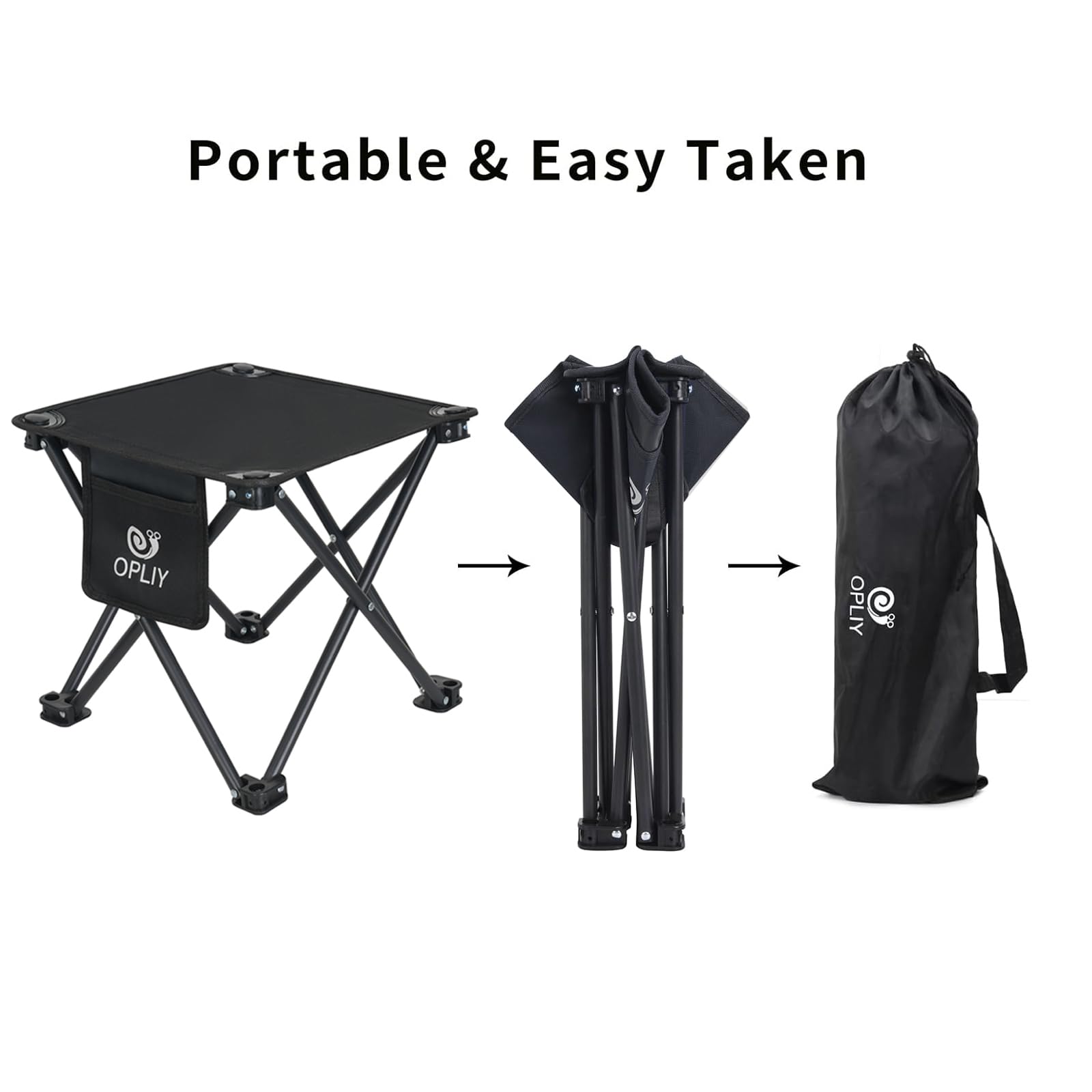 Opliy Camping Stool 2 Pack,13 Inch Portable Folding Stool for Outdoor Gardening and Beach Hiking