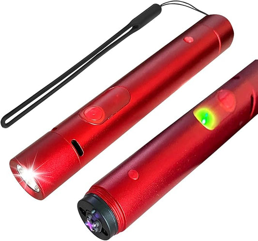 Tactical Flashlight 500 Lumens, LED Flashlight Rechargeable with Lighter & Alarm, 150m Beam