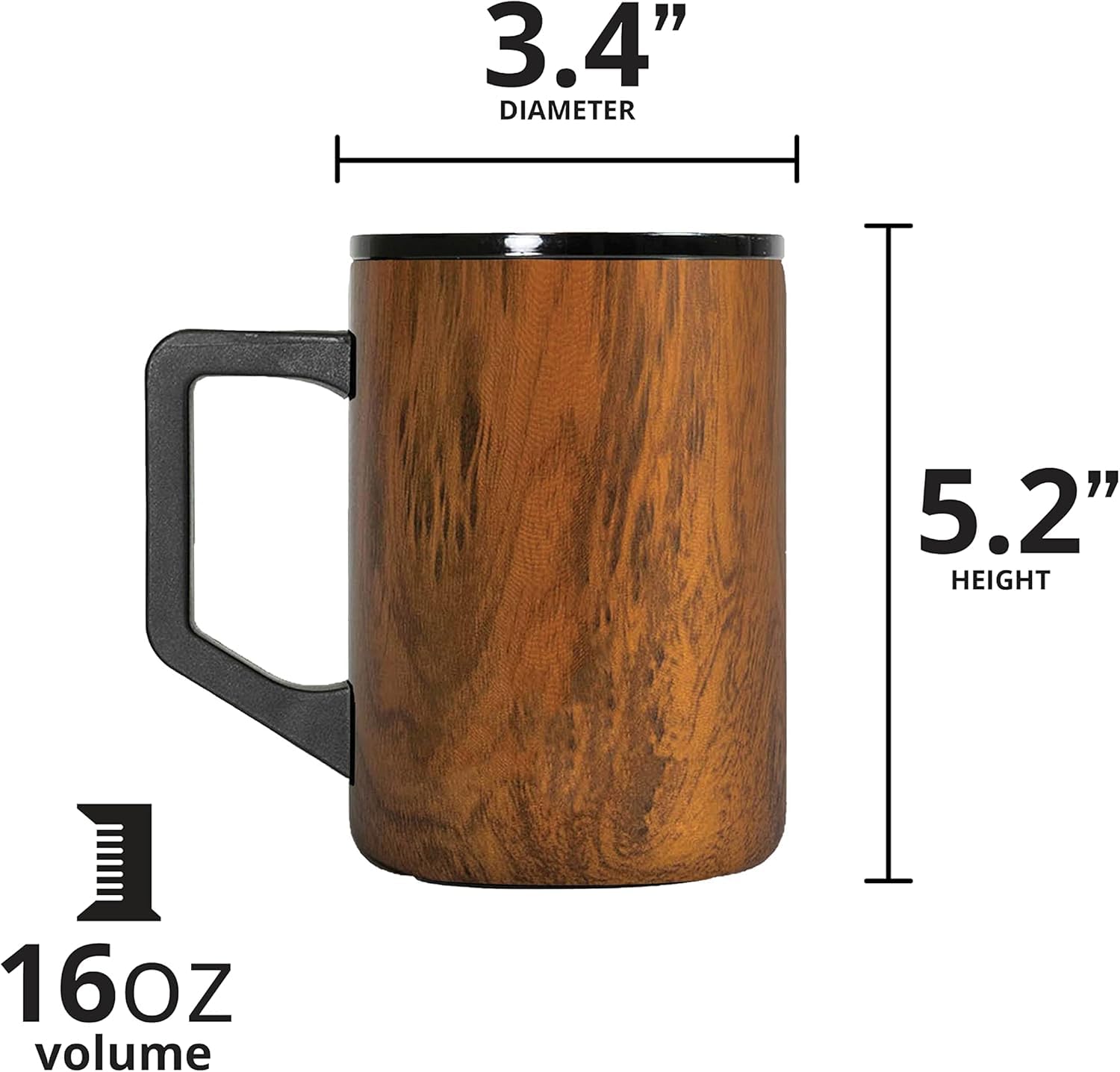 Elemental Insulated Coffee Mug - Triple-Wall Stainless Steel Summit Travel Cup for Hot and Cold
