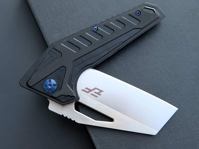 Eafengrow EF933 Pocket Folding Knife EDC D2 Steel Blade Knives G10 Handle Pocket Clip EDC Knife Emergency Outdoor Camping Tools (black)