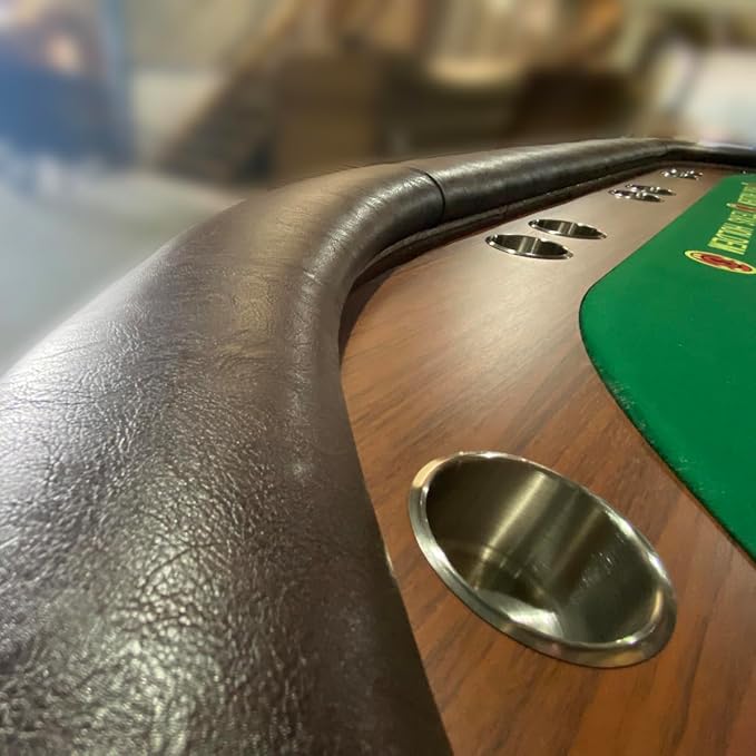 Poker Table 96 inches for 10 Player Casino Texas Holdem Games with Green Speed Cloth Dimmable LED Cup Holders