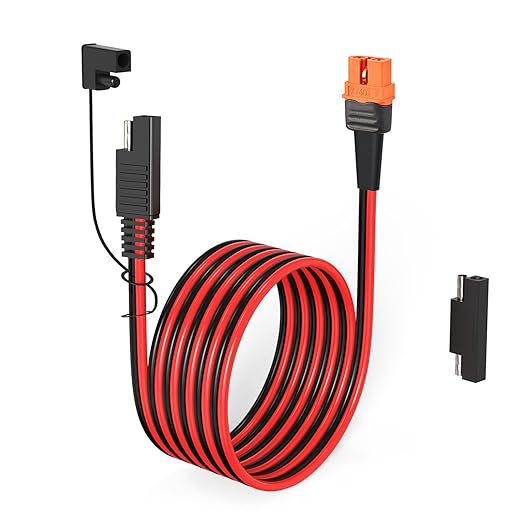 10AWG XT60i to SAE Adapter Extension Cable with SAE Polarity Reverse Adapter for Portable Power Station Solar Panel Solar Generator(20FT)