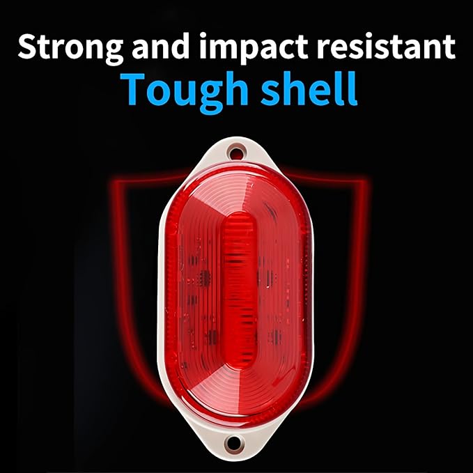 Magnetic LED Steady Warning Light with Buzzer, Continuous Emergency Beacon Alarm Safety Lamp for Machinery, Factory, Truck, Warehouse, Construction, Industrial Vehicles LTE-5051J