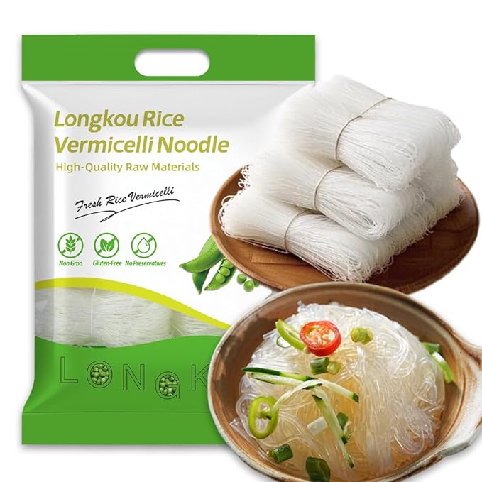 17.6oz Rice Noodles, Mung Beans Made Fine,Vermicelli Rice Noodles，Vermicelli