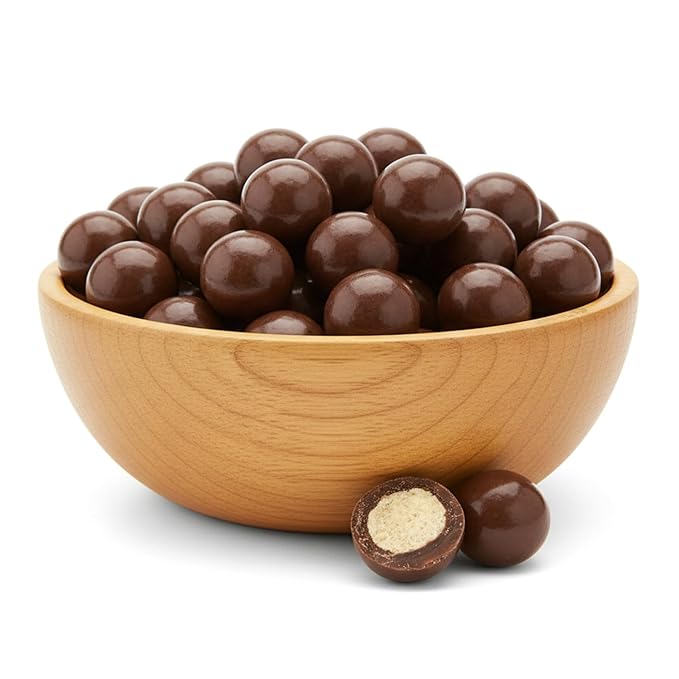 NY Spice Shop Maple Chocolate Malt Balls Party Decorations - 1 Pound Malted Milk Ball Candy Birthday Gifts - Chocolate Malted Milk Ball - Dark Chocolate Malt Balls Holiday Snacks