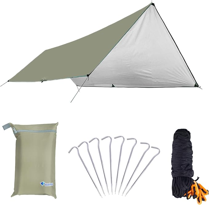 Azarxis Waterproof Camping Tent Tarp Hammock Rain Fly Footprint Ground Cloth Shelter Sunshade Beach Picnic Blanket Mat for Outdoor Camping Park Lawn