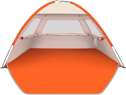 Gorich Beach Tent Sun Shelter for 3/4-5/6-7/8-10 Person with UPF 50ï¼?UV Protection, Lightweight & Easy Setup Beach Shade Canopy, Portable Beach Shade Tent Beach Cabana