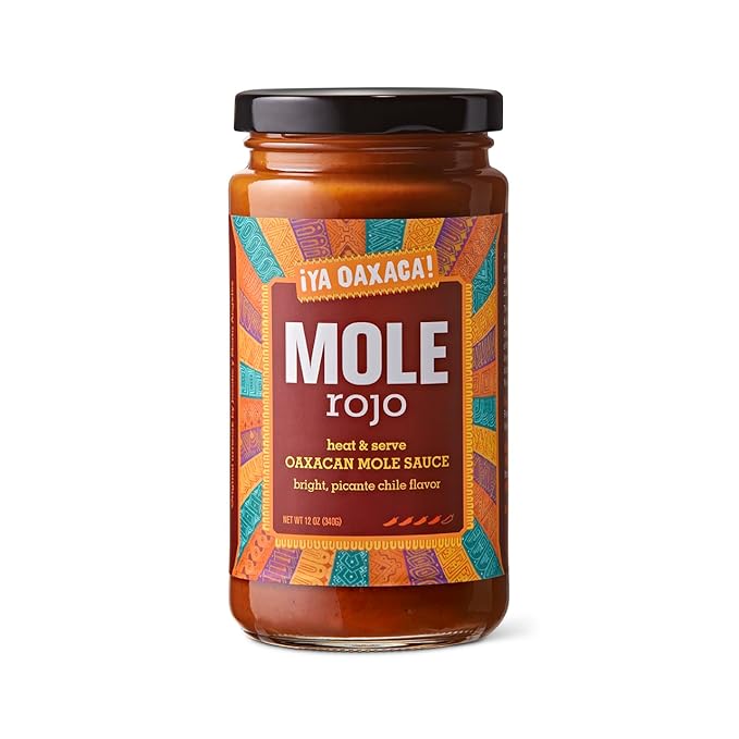 Ya Oaxaca - Mole Sauce - Rojo - Bold Spice - Blend of Smoked & Dried Chiles, Spices, House Made Chocolate - Vegan, Non-GMO, Gluten Free - Great on Enchiladas, Tacos, Nachos, Tortillas - 12oz